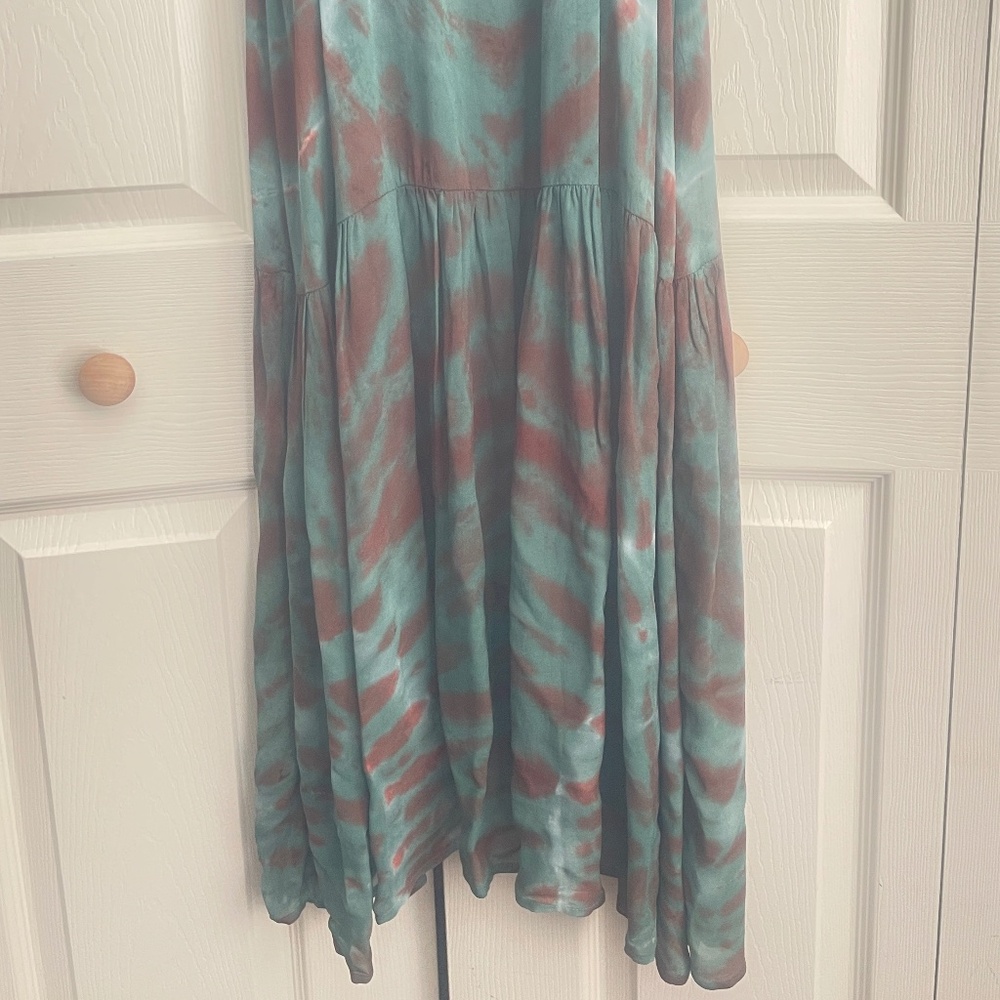 Young Fabulous & Broke Teal and Brown Tie-Dye Maxi Dress - Picture 7 of 16